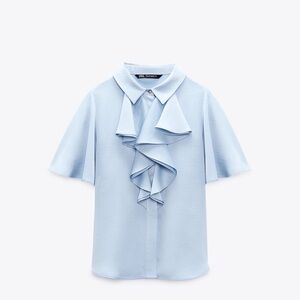 BNWT ZARA silky short sleeve blouse